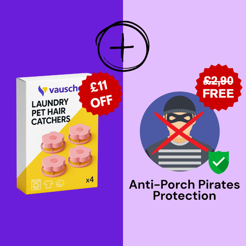 Kit of 4 Laundry Pet Hair Catchers + Anti-Porch Pirates Protection
