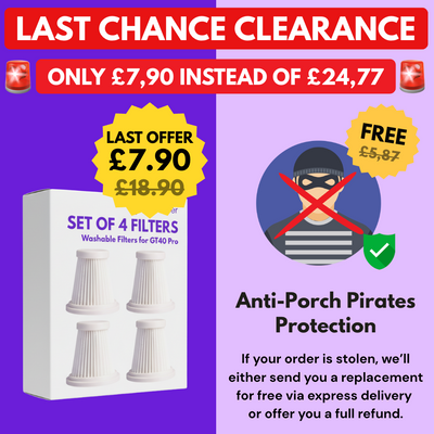 Kit of 4 Filters GT40 Pro + Anti-Porch Pirates Protection