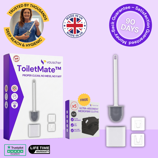 ToiletMate™ | The Effortless Silicone Toilet Cleaning System | Deep Reach, Hygienic No-Drip Design