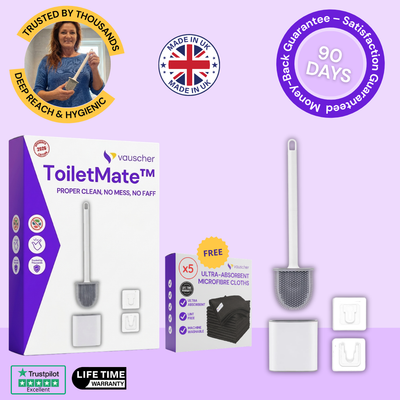 ToiletMate™ | The Effortless Silicone Toilet Cleaning System | Deep Reach, Hygienic No-Drip Design