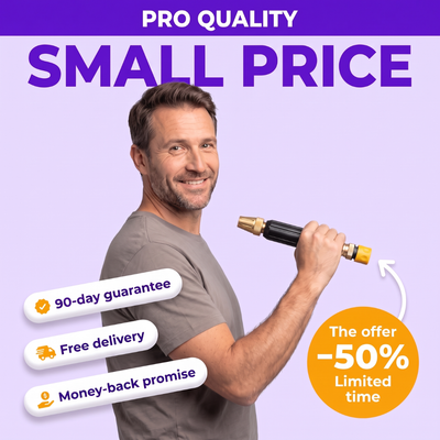 HP90 PRO Turbo-Brass | High-Pressure Garden Hose Nozzle | Trusted by Thousands in the UK