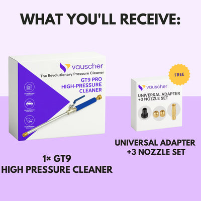 GT9 High-Pressure Cleaner ~ Turn Any Hose into a Power Cleaning Tool