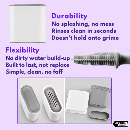 ToiletMate™ | The Effortless Silicone Toilet Cleaning System | Deep Reach, Hygienic No-Drip Design