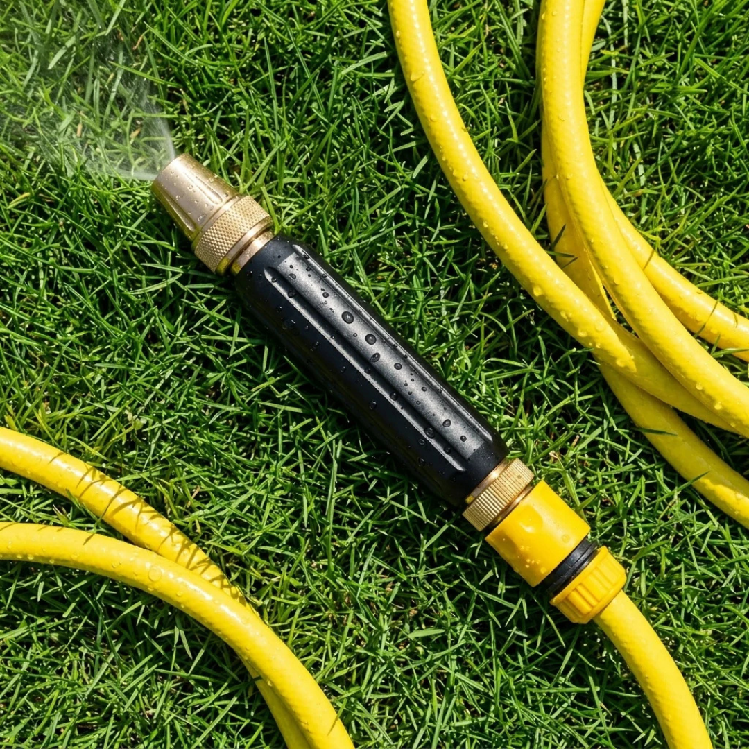 HP90 PRO Turbo-Brass | High-Pressure Garden Hose Nozzle | Trusted by Thousands in the UK