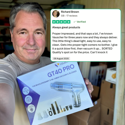 GT40 Pro® Precision Car Vacuum & Air Blower | Trusted by Thousands in the UK