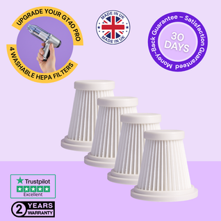 Kit of 4 Washable HEPA Filters for GT40 Pro