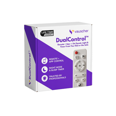 DualControl™ Remote - Set Speed, light and timer from your bed or your sofa