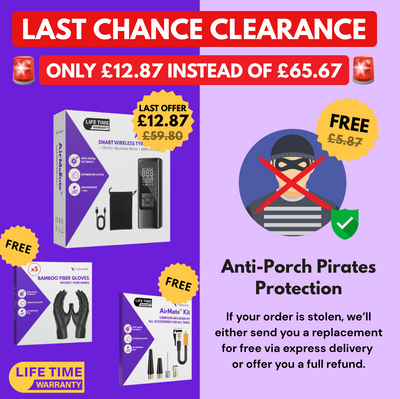 AirMate™ – Smart Wireless Tyre Inflator + Anti-Porch Pirates Protection
