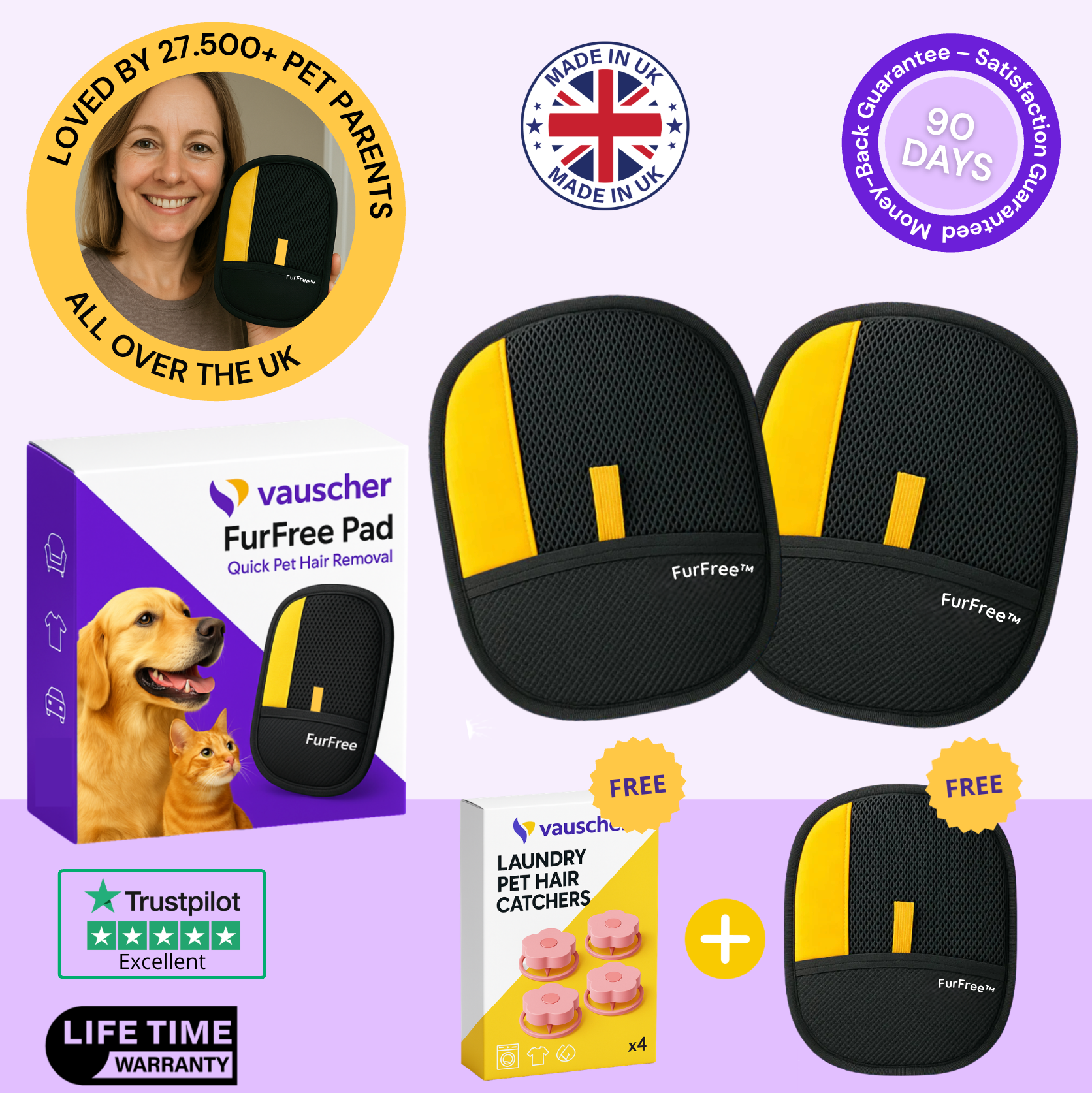 FurFree Glove ~ Quick Pet Hair Removal – Today Only Special Bundle