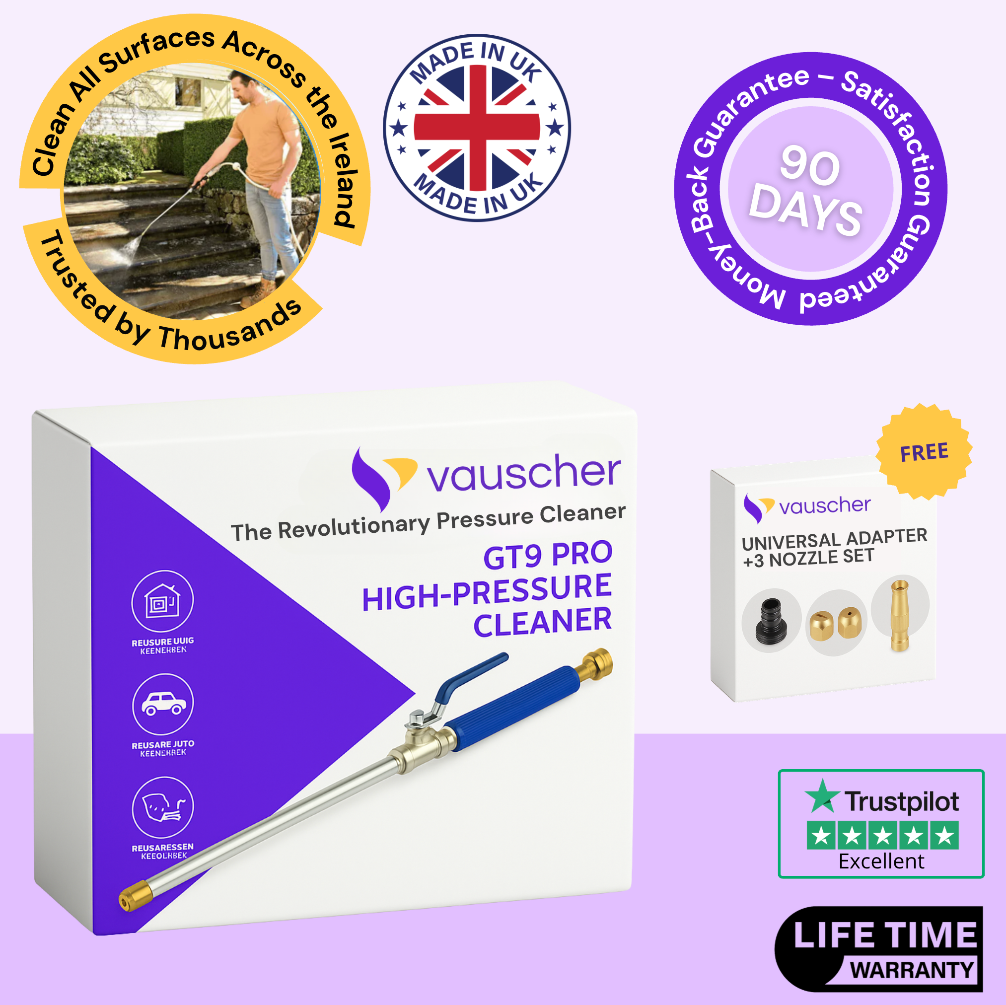 GT9 High-Pressure Cleaner | Turn Any Hose into a Power Cleaning Tool