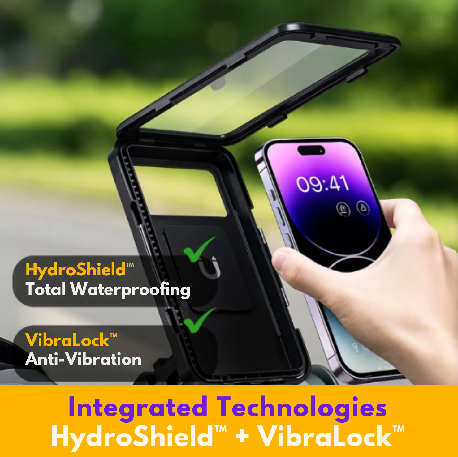M7 Lock™ | Universal 360° Waterproof Phone Mount for Bikes, Motorcycles & Scooters