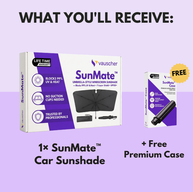 👉 GET YOUR SUNMATE™ FOR INSTANT COOLING & FULL WINDSCREEN COVERAGE!