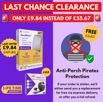 HeatMate® | Thermal Radiator Heat Reflector Foil + Anti-Porch Pirates Protection