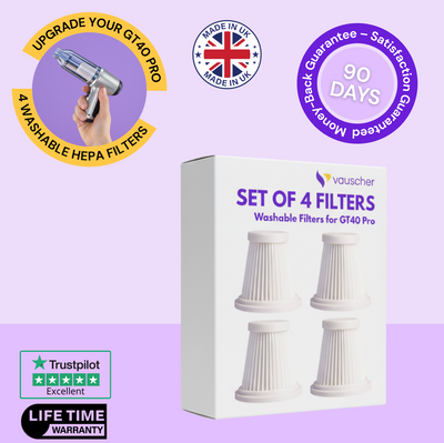 Kit of 4 Washable HEPA Filters for GT40 Pro®