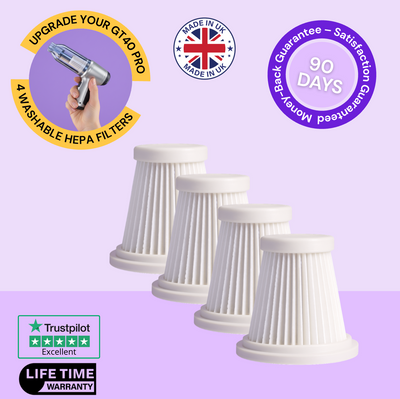 Kit of 4 Washable HEPA Filters for GT40 Pro®