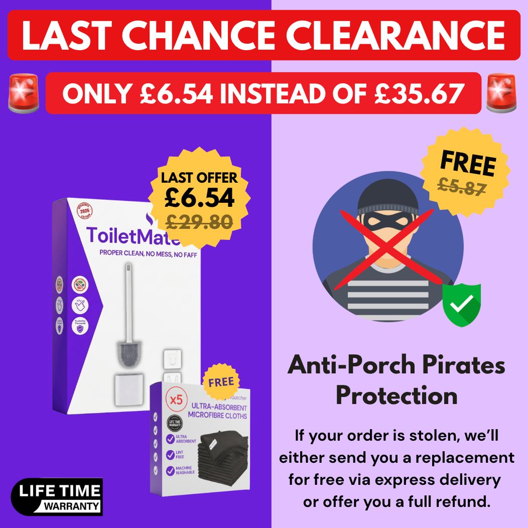 ToiletMate™ | The Effortless Silicone Toilet Cleaning System + Anti-Porch Pirates Protection
