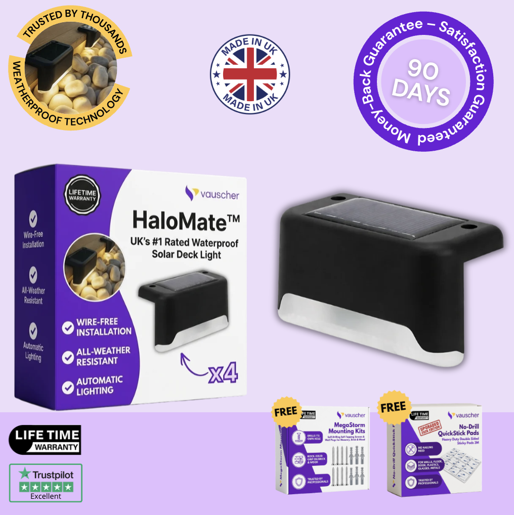 HaloMate™ | UK’s #1 Rated Weatherproof Solar Deck Light