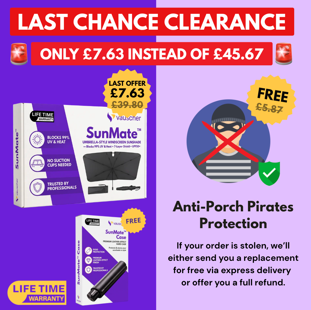 SunMate™ | Car Sunshade + Anti-Porch Pirates Protection