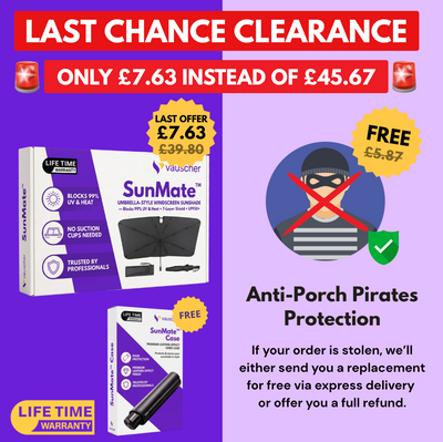 SunMate™ | Car Sunshade + Anti-Porch Pirates Protection