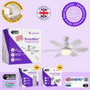 BreezeMate™ | Screw-In Ceiling Fan & LED Light – Cool Any Room & Skip the Wiring