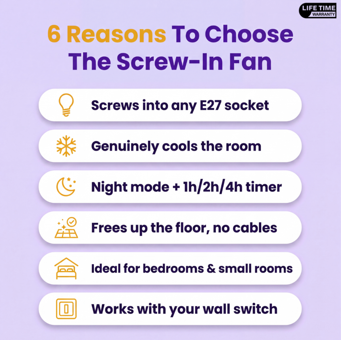 BreezeMate™ | Screw-In Ceiling Fan & LED Light – Cool Any Room & Skip the Wiring