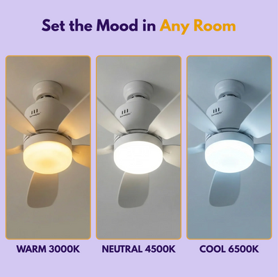 BreezeMate™ | Screw-In Ceiling Fan & LED Light – Cool Any Room & Skip the Wiring