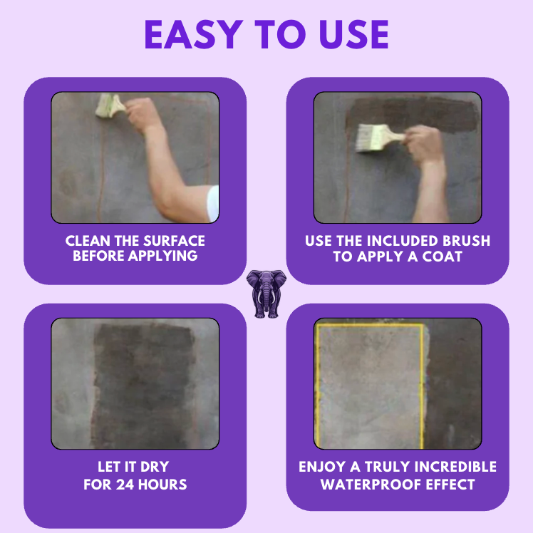 How to use SealPRO: clean the surface, brush on a coat, let it dry for 24 hours