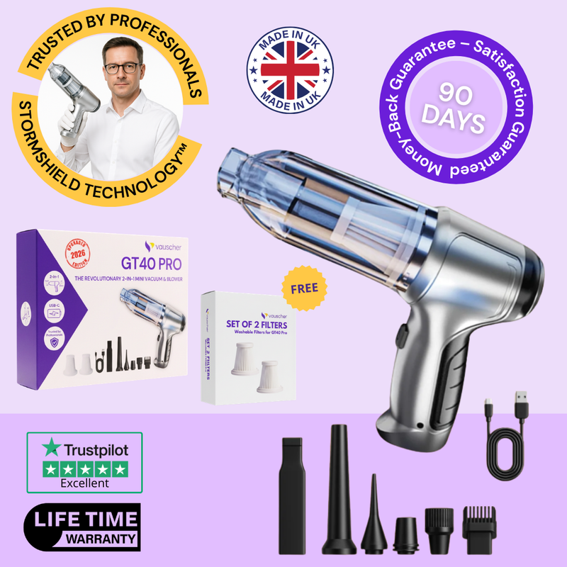 GT40 Pro® Precision Car Vacuum & Air Blower | Trusted by Thousands in the UK