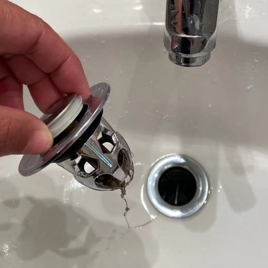 AquaStop ~ Pop-up Drain Stopper Prevents Hair Clogs in Bath & Shower
