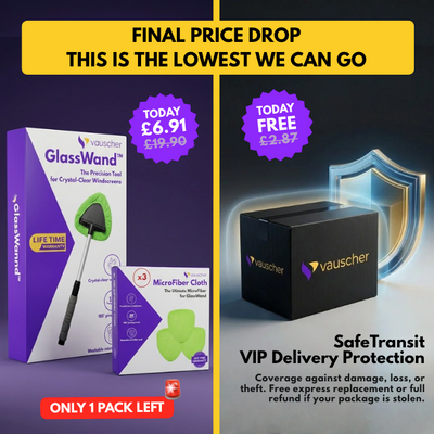 GlassWand™ - Tool for Crystal-Clear Windscreens + SafeTransit VIP Delivery Protection